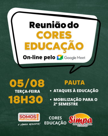 CARD - Reunião Cores Educação