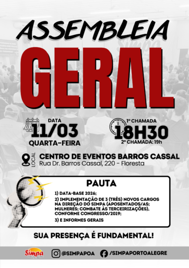 Cartaz chamando para Assembleia2