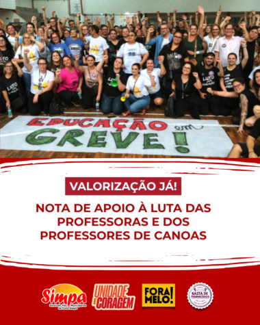 08.06 - nota de apoio a greve dos professores