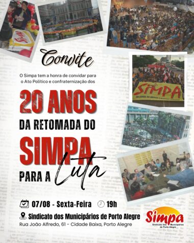 convite 20 anos